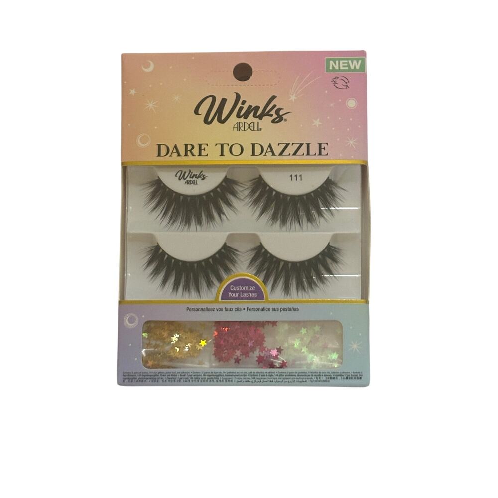 Ardell Winks Dare to Dazzle Lash Kit Style 111 2 pairs with Gem Embellishments